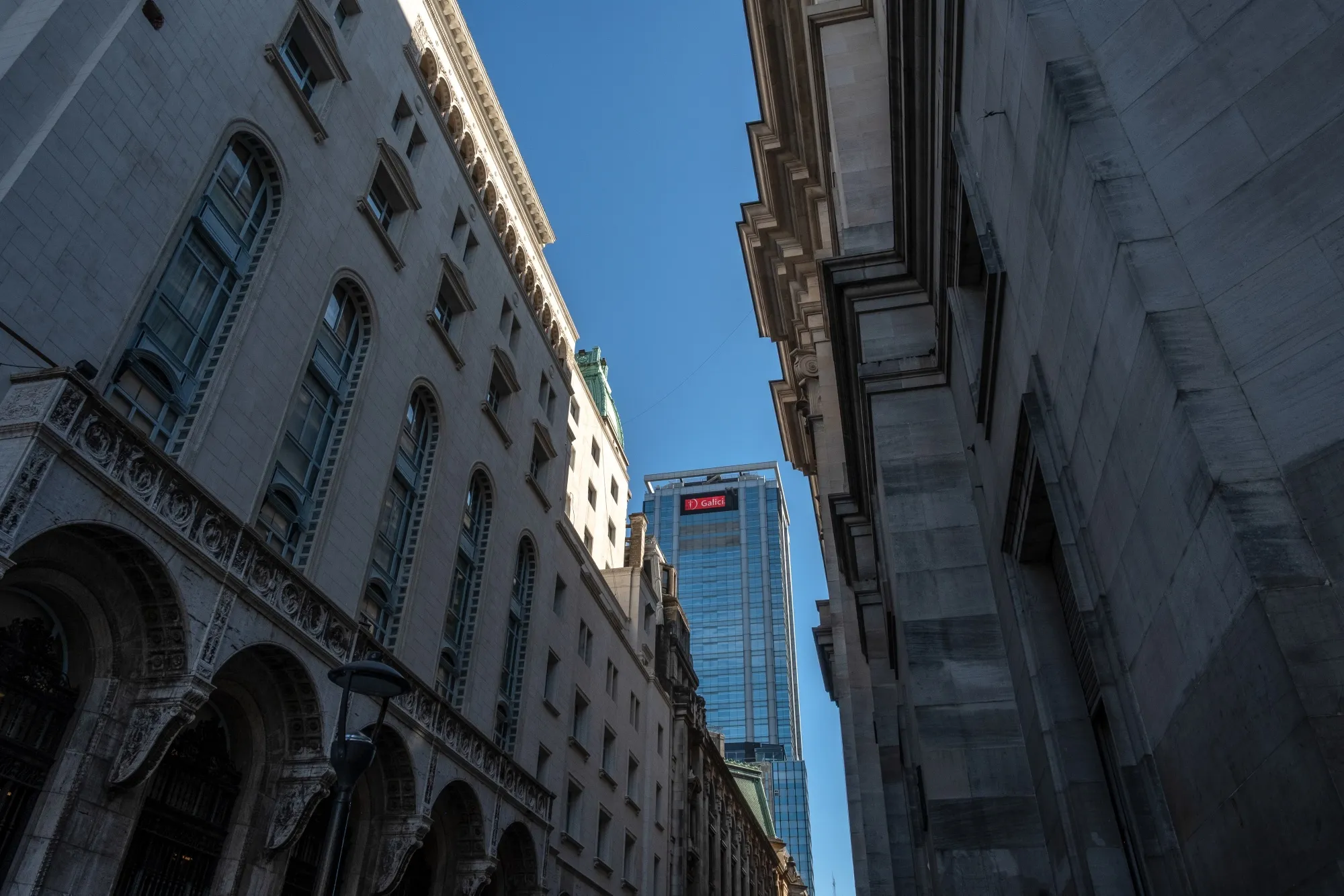Banco Galicia headquarters in the financial district of Buenos Aires.