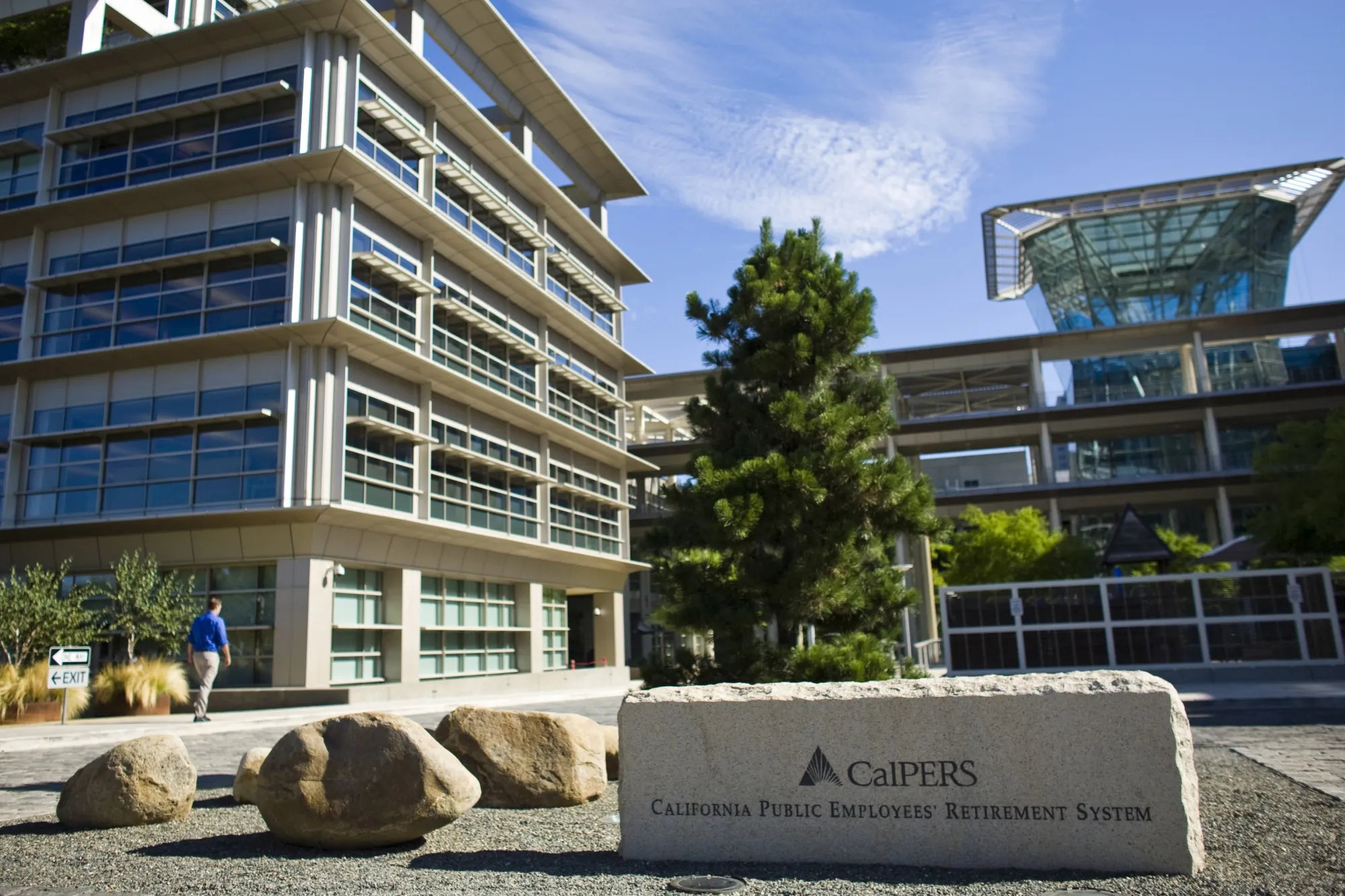 The California Public Employees' Retirement System building in Sacramento, California.
