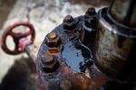 Crude Oil On A Pumping Jack