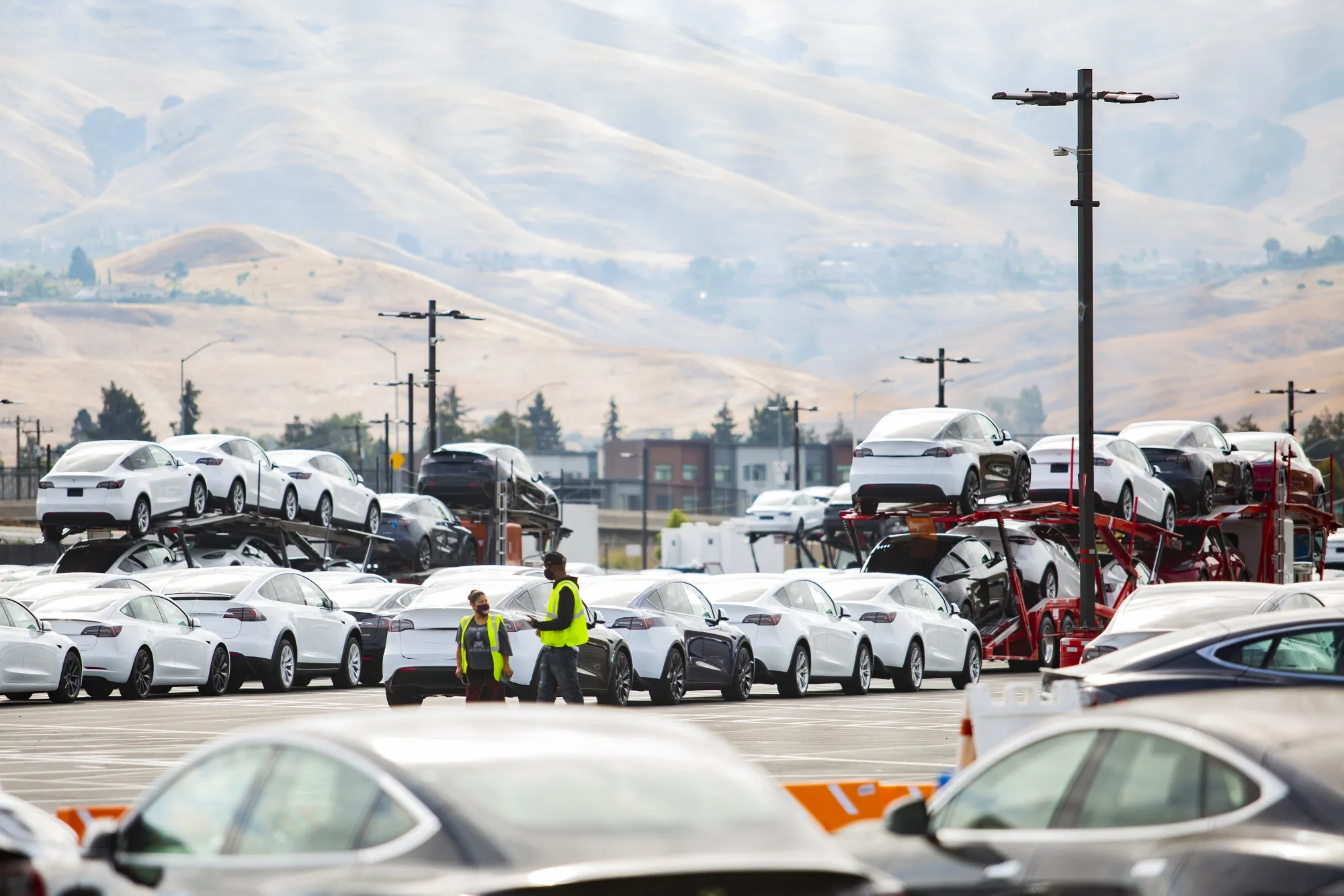 A Tesla Charging Station Ahead Of Earnings Figures 