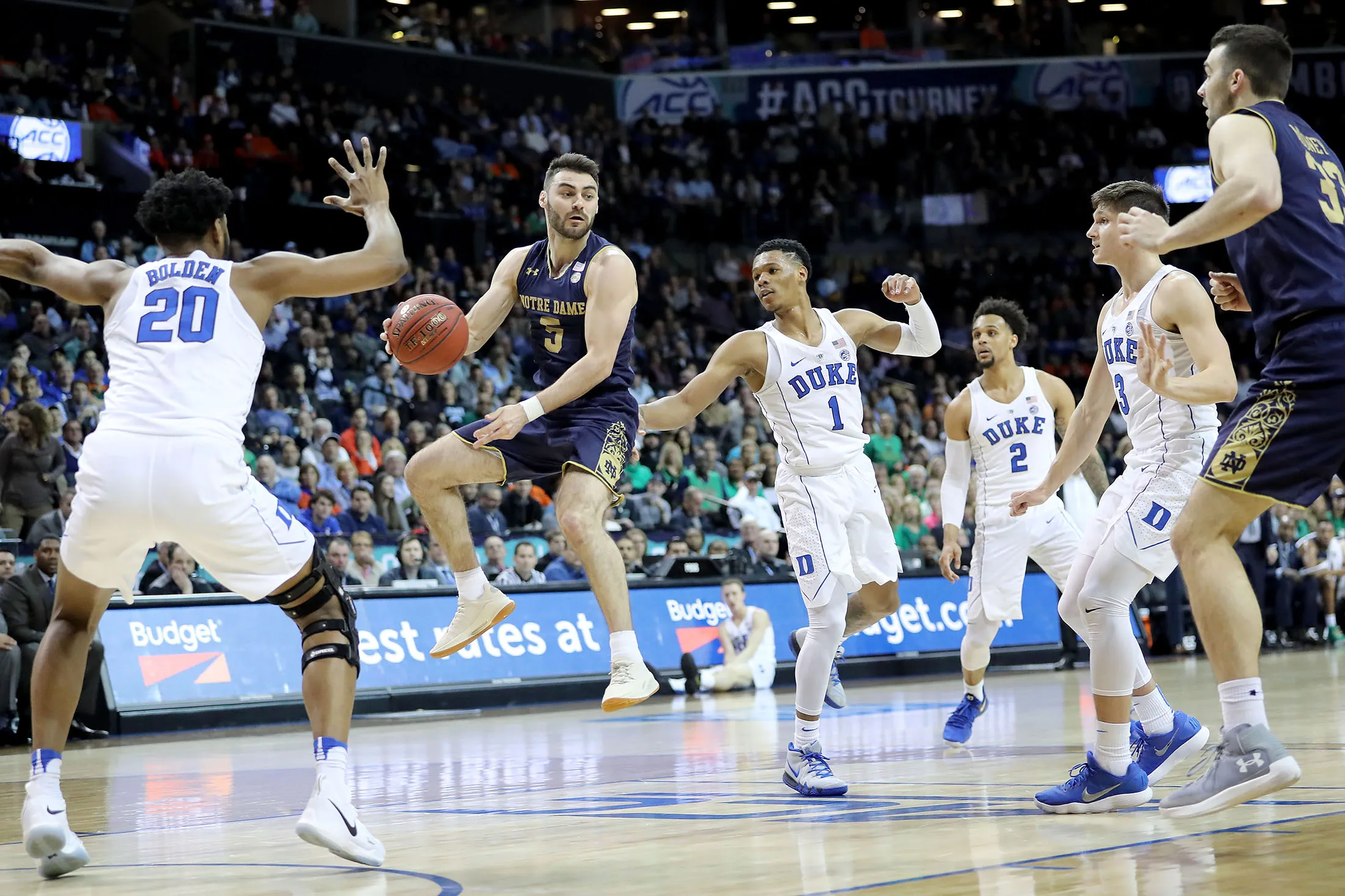 The Duke Blue Devils play the Notre Dame Fighting Irish&nbsp;on March 8.