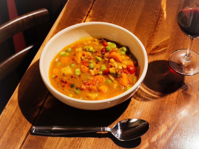 Minestrone soup at Trattoria della Gloria. 