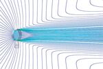 Wind Dynamics: Colored lines reveal where and how well a bladeless fan blows air