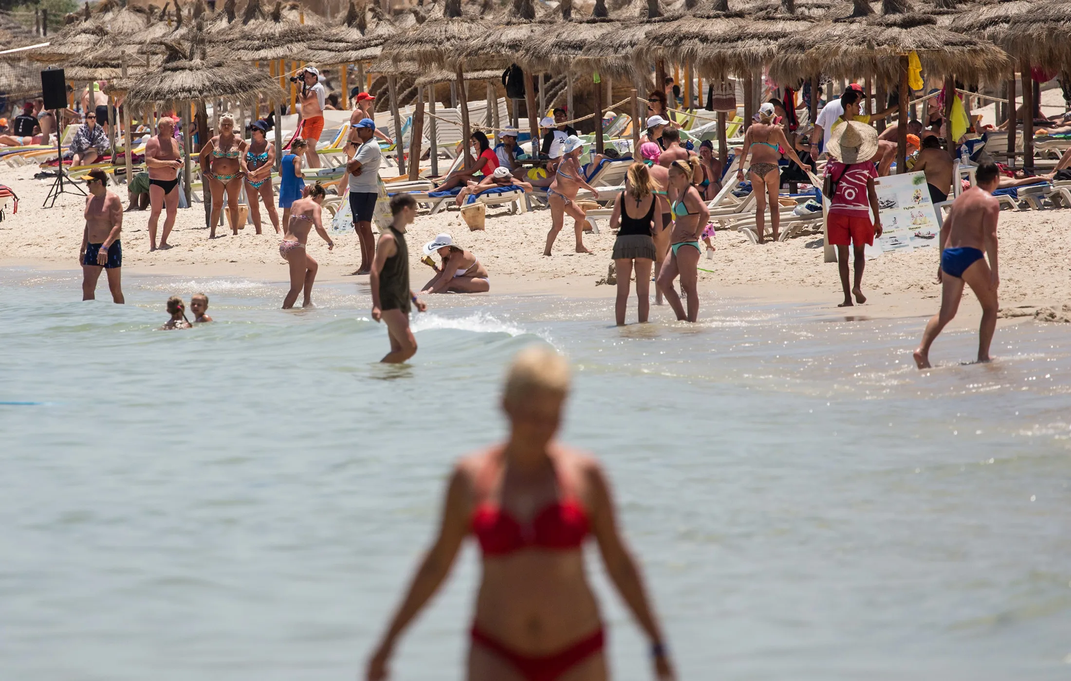 Tourists in Sousse, Tunisia