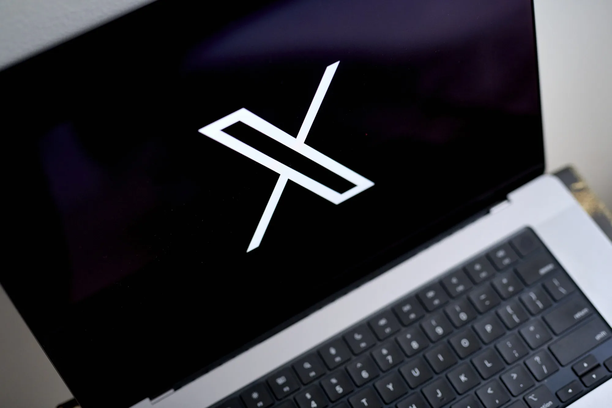 The X social network’s logo.