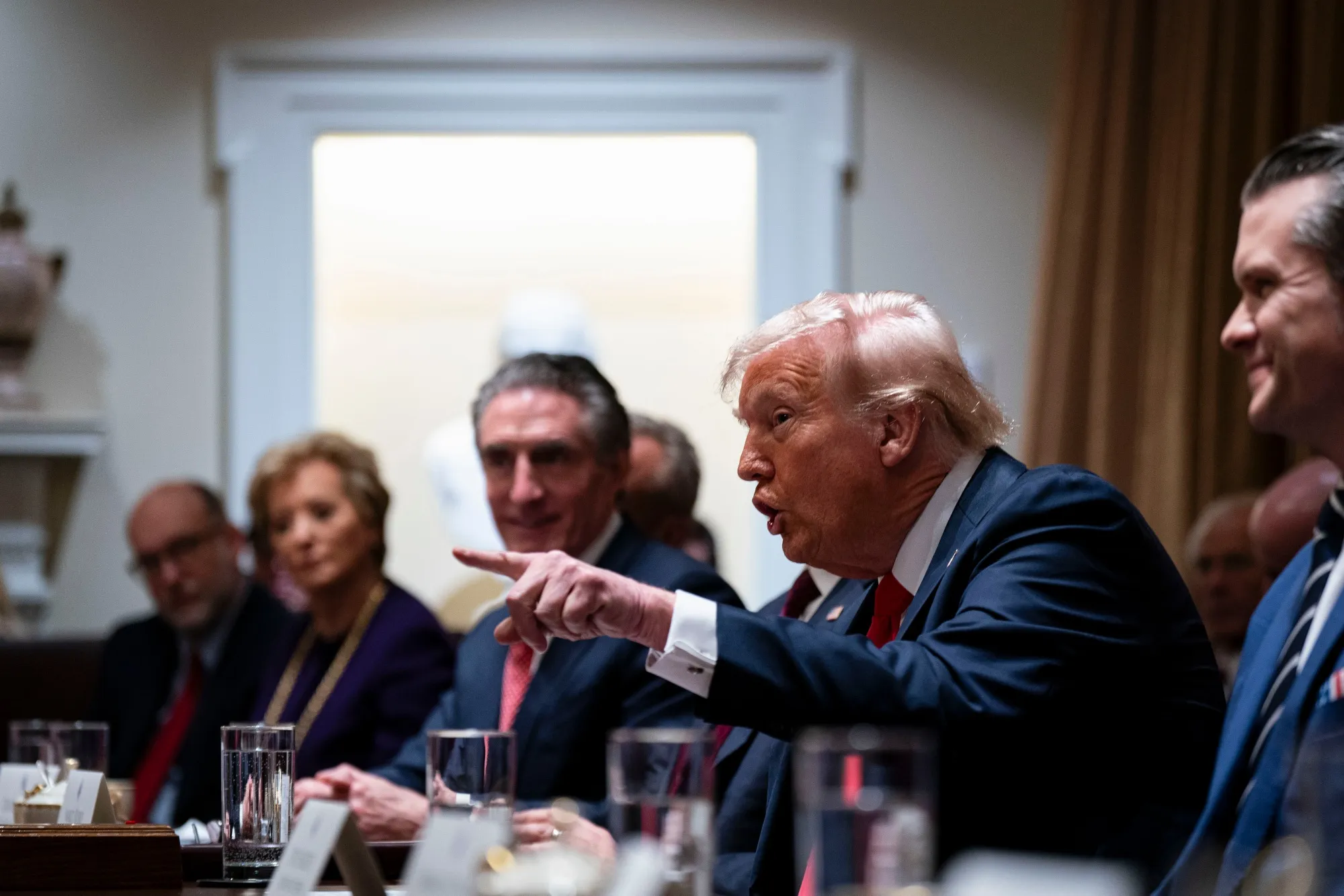 President Trump Holds First Cabinet Meeting