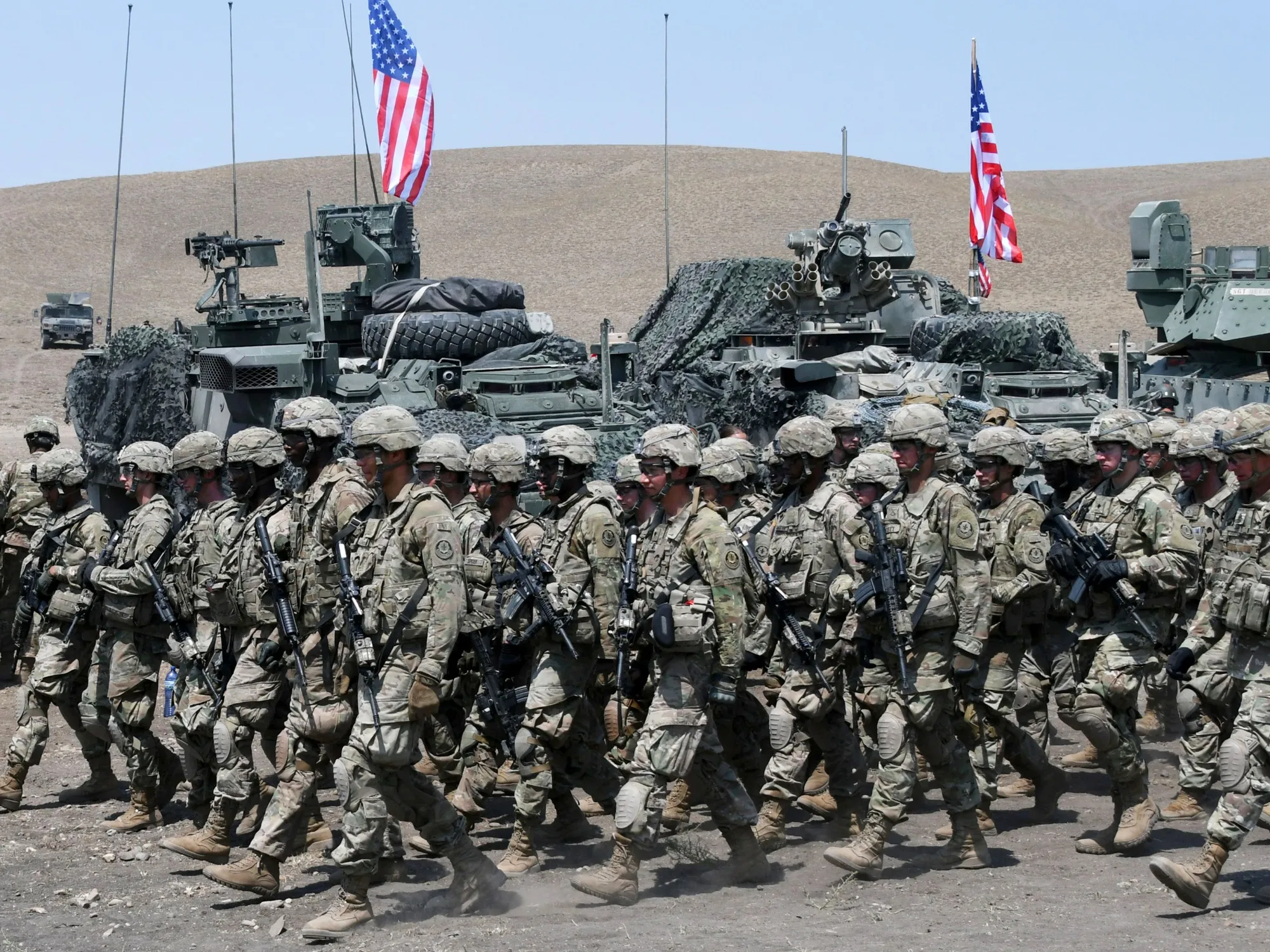 U.S. troops take part in the NATO ‘Noble Partner 2017’ military exercise in Tbilisi, Georgia.