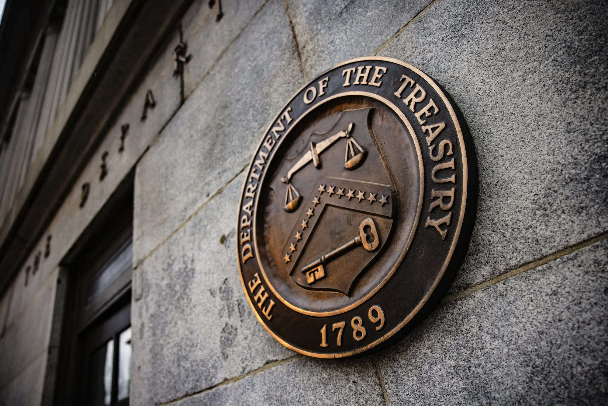 The US&nbsp;Treasury building in Washington.