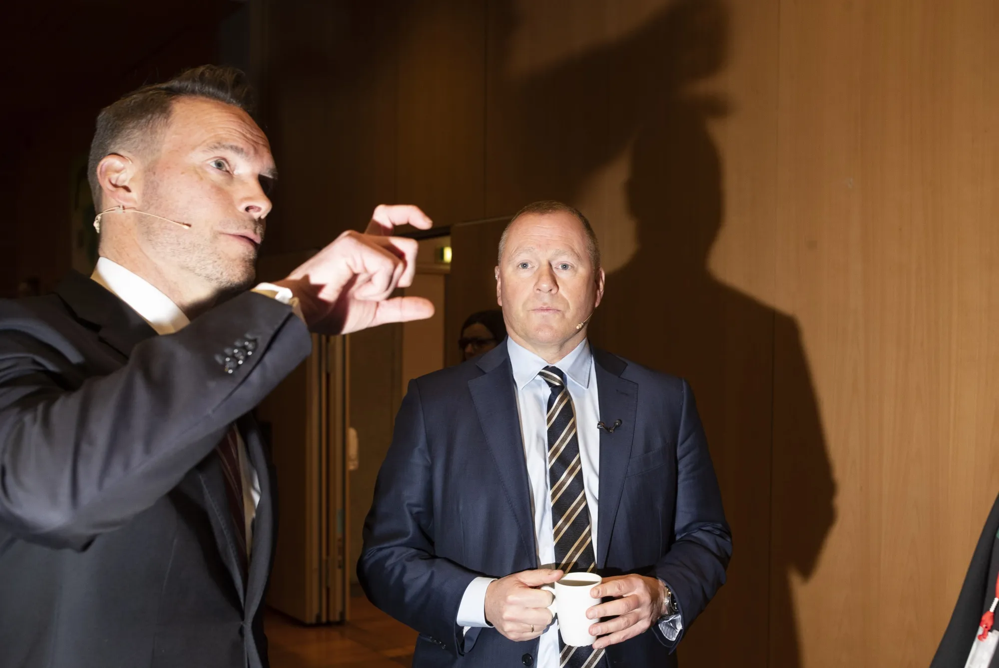 Trond Grande, left, and Nicolai Tangen in Oslo, Norway, on Jan. 31.
