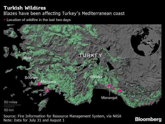 Raging Wildfires Provide Bleak Backdrop for Embattled Erdogan