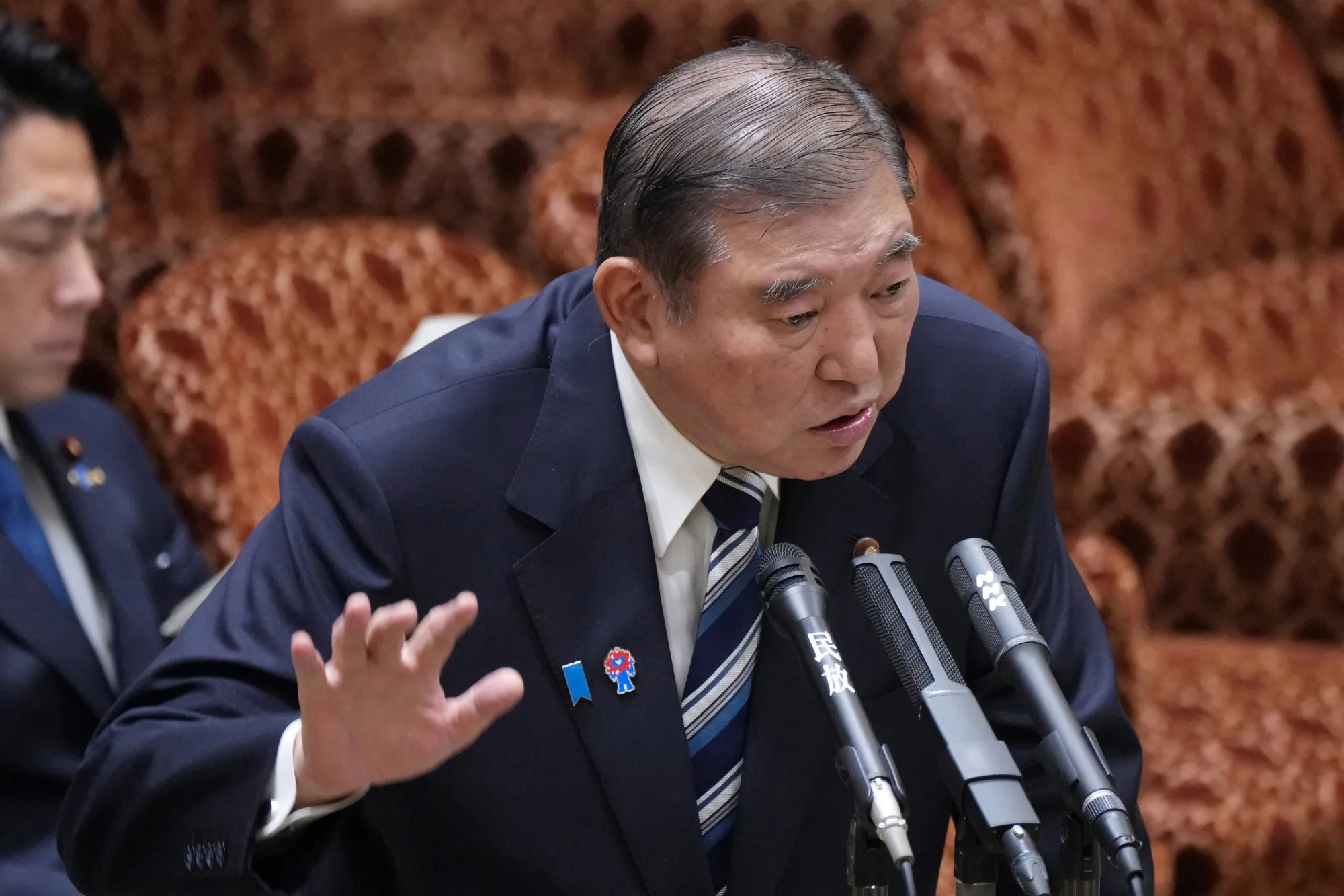 Shigeru Ishiba&nbsp;in parliament in Tokyo, on June 2.