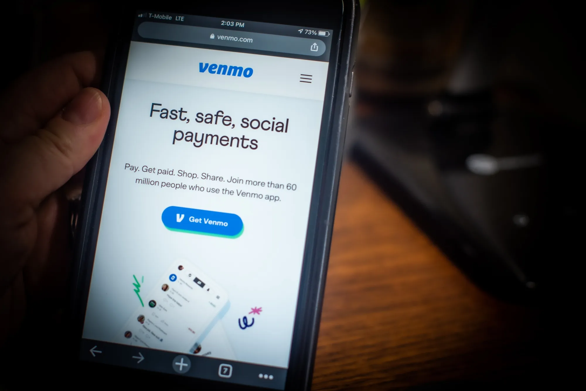 The Venmo website.