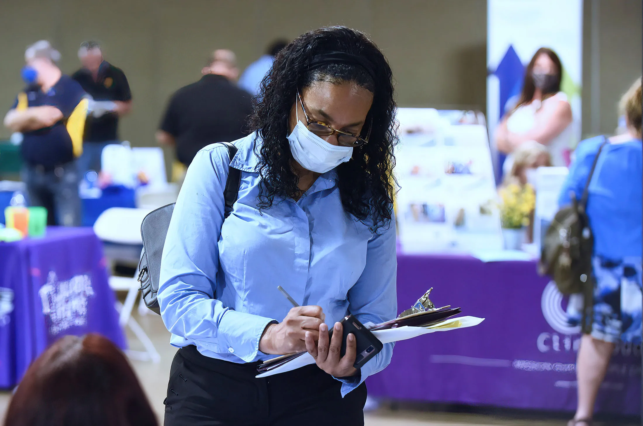 At a job fair in Orlando.