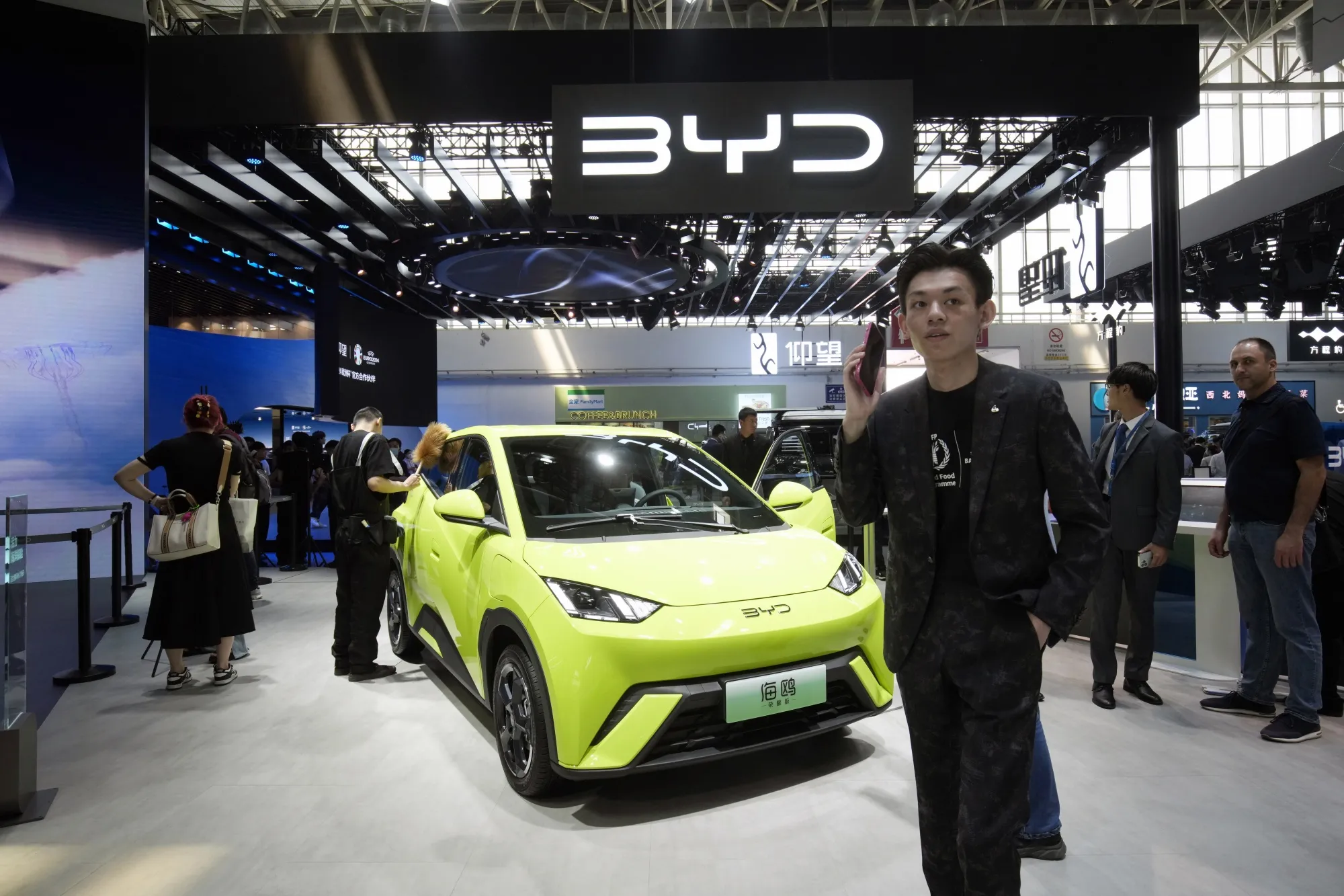 A BYD Co. Seagull EV during the Beijing Auto Show.
