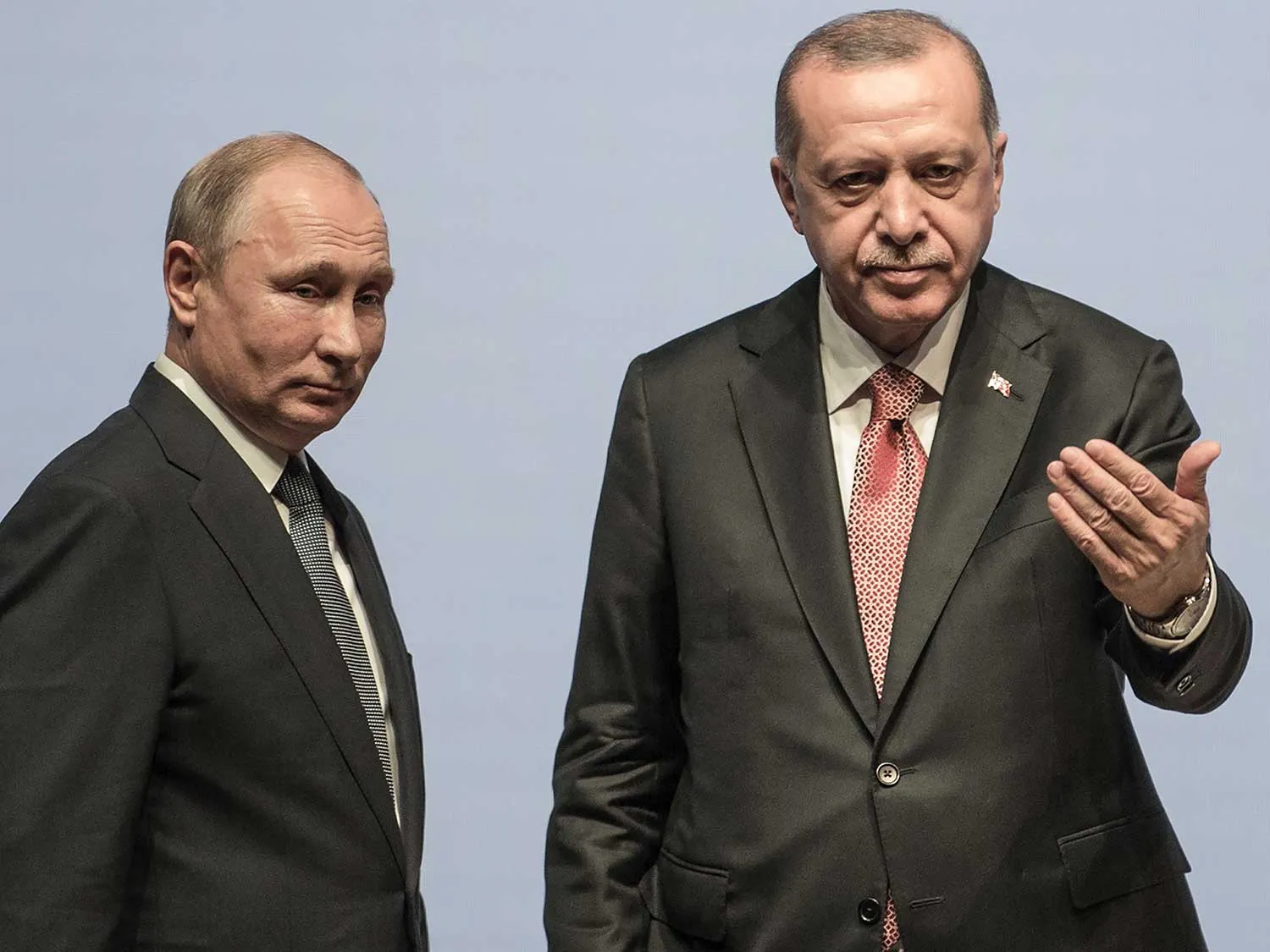 Vladimir Putin and Recep Tayyip Erdogan in November.