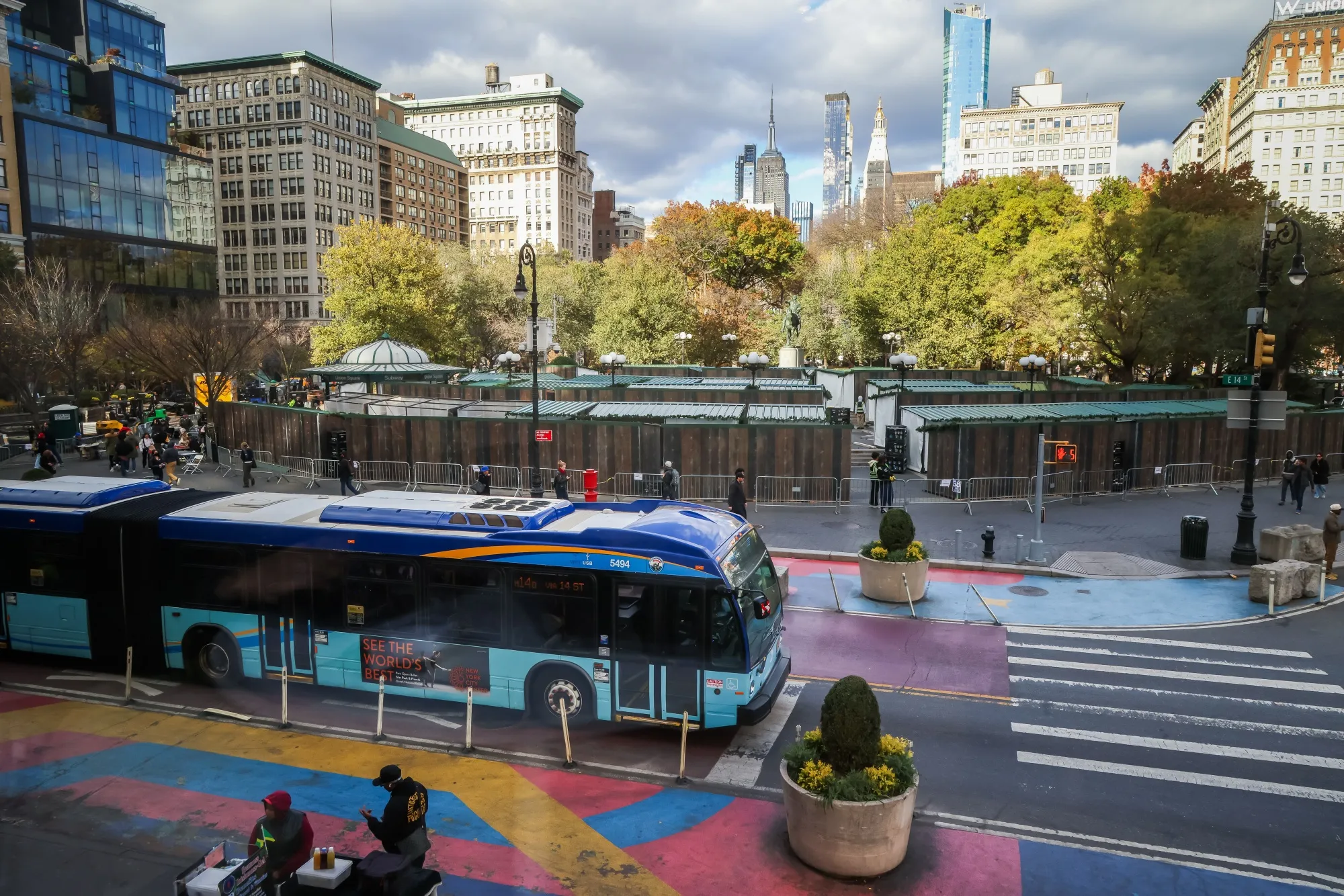 A dedicated busway on&nbsp;14th Street in Manhattan is a window into what&nbsp;Zohran Mamdani could do to make other buses faster.