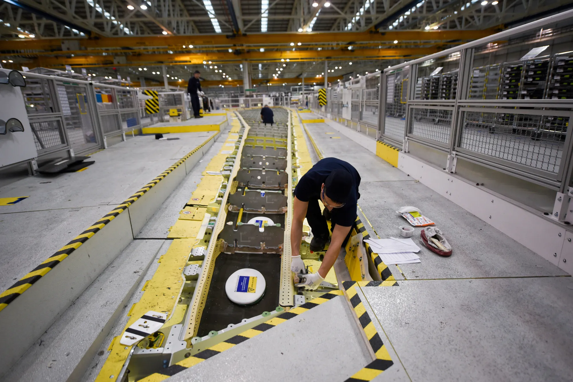 Production At The Airbus SE A350 Wing Assembly Factory 