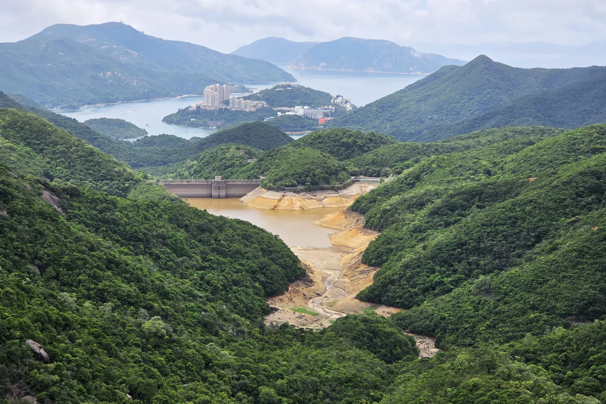 High and dry: Tai Tam Reservoir on Hong Kong Island. The city is experiencing lower-than-usual rainfall.
