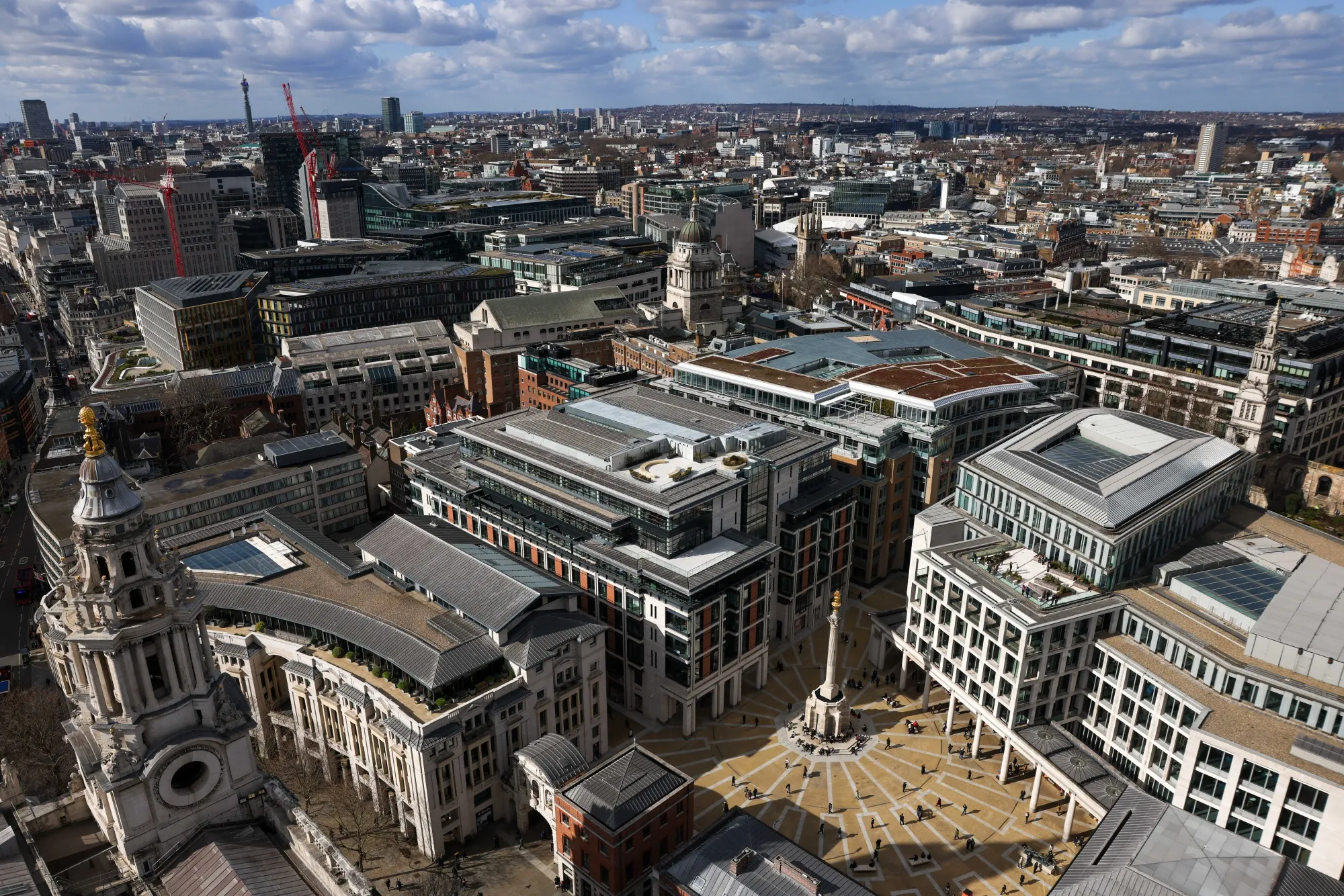 The offices of London Stock Exchange Group Plc, right, in the City of London, UK.