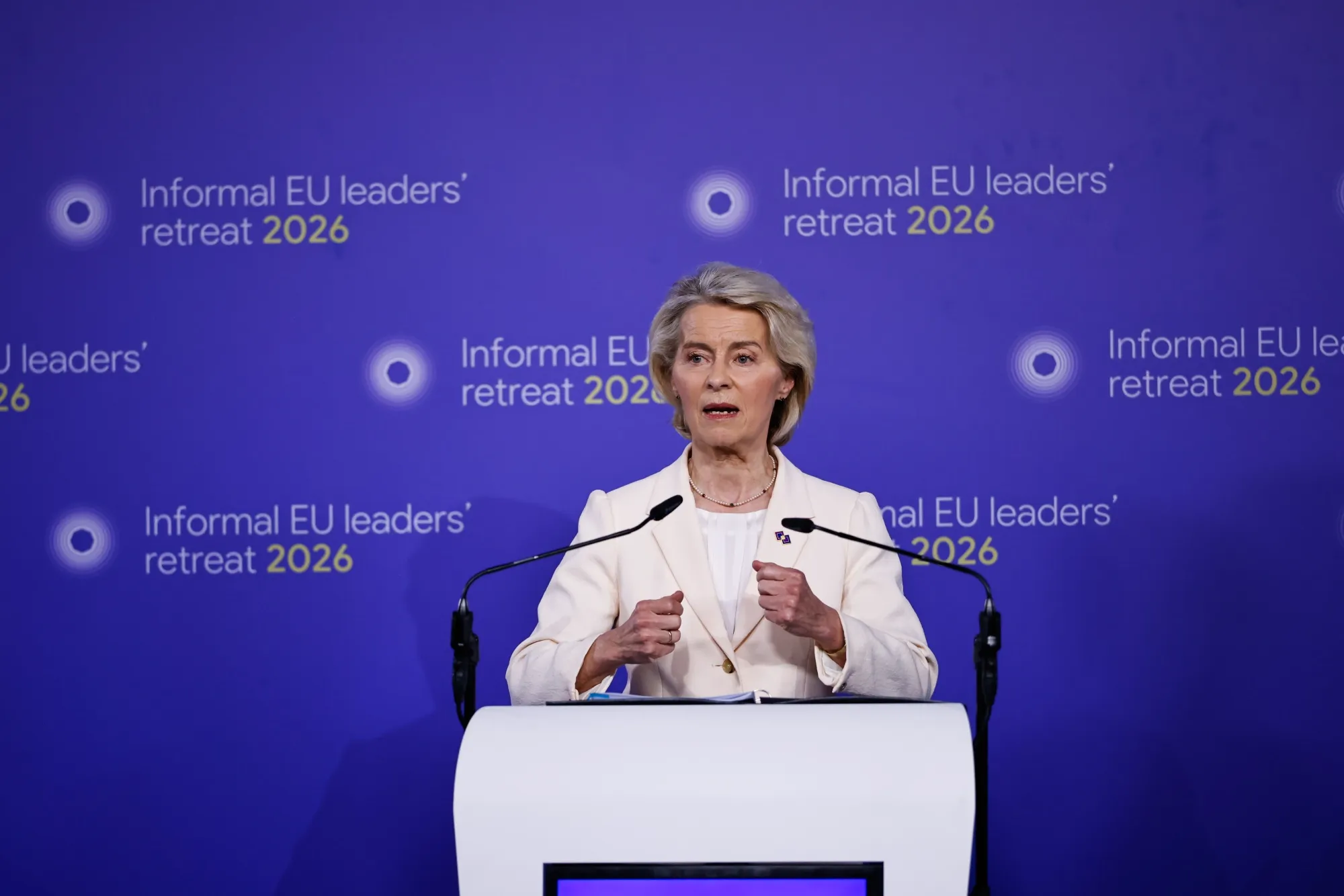 European Commission Ursula von der Leyen in February