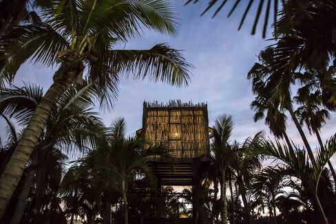 One of 12 treehouses at Acre, which doubles as a farm and restaurant in San Jose del Cabo.