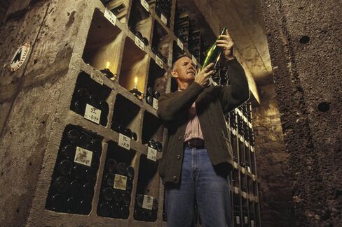 Hanno Zilliken in the Zilliken library cellar, where older vintages age before release.