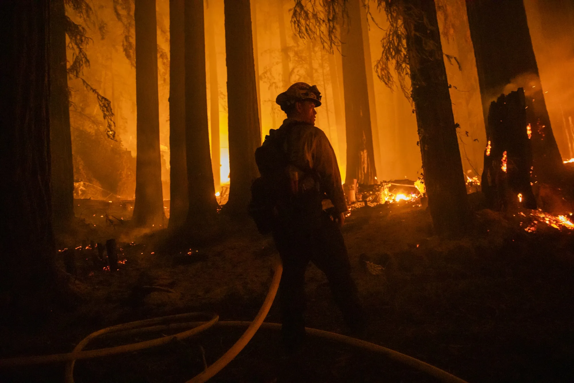 California is burning again.