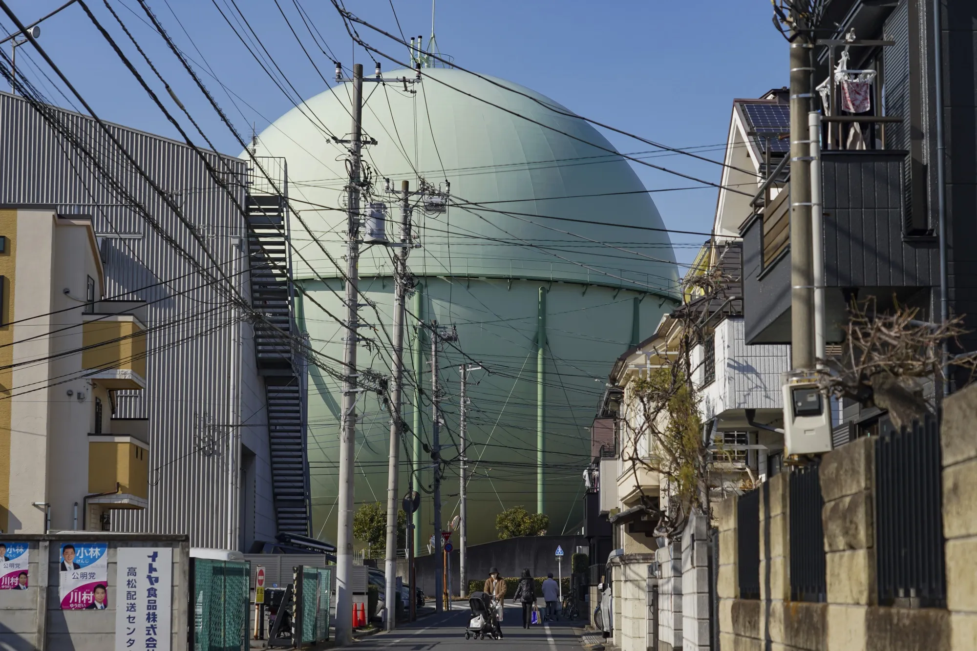 A Tokyo Gas Co. storage tank for natural gas in Tokyo.