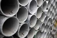 Steel Pipes Are Stockpiled At A Trading Firm
