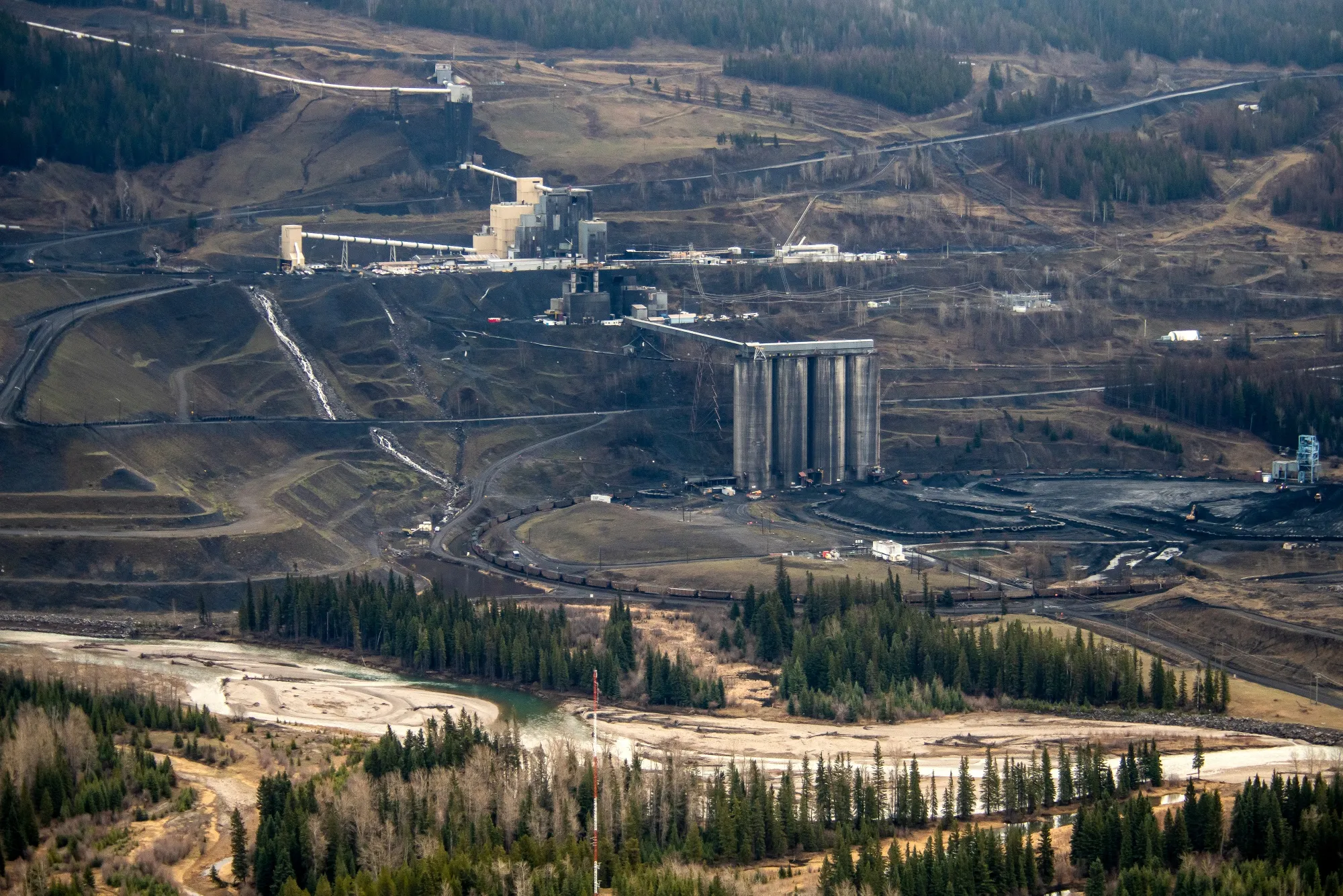 The Teck Resources steelmaking coal mine in the Elk Valley near Sparwood, British Columbia.