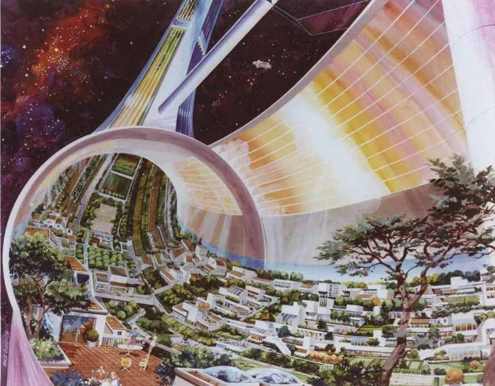 NASA's Groovy Concept Art for the Orbiting Cities of the Future
