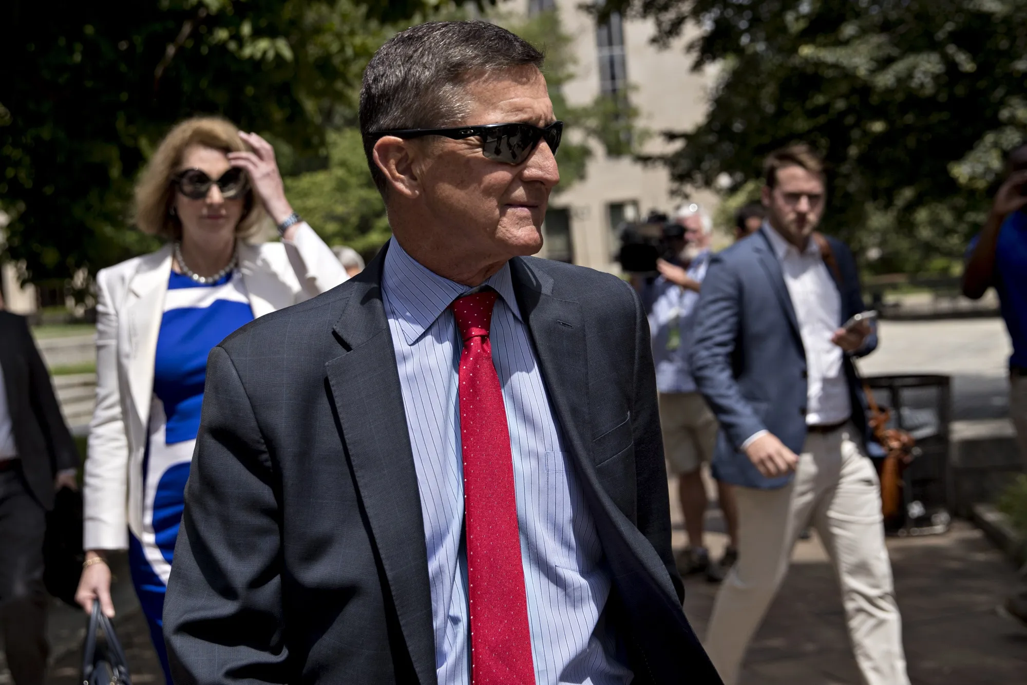 Michael Flynn, former U.S. national security adviser, exits federal court in Washington on June 24, 2019.