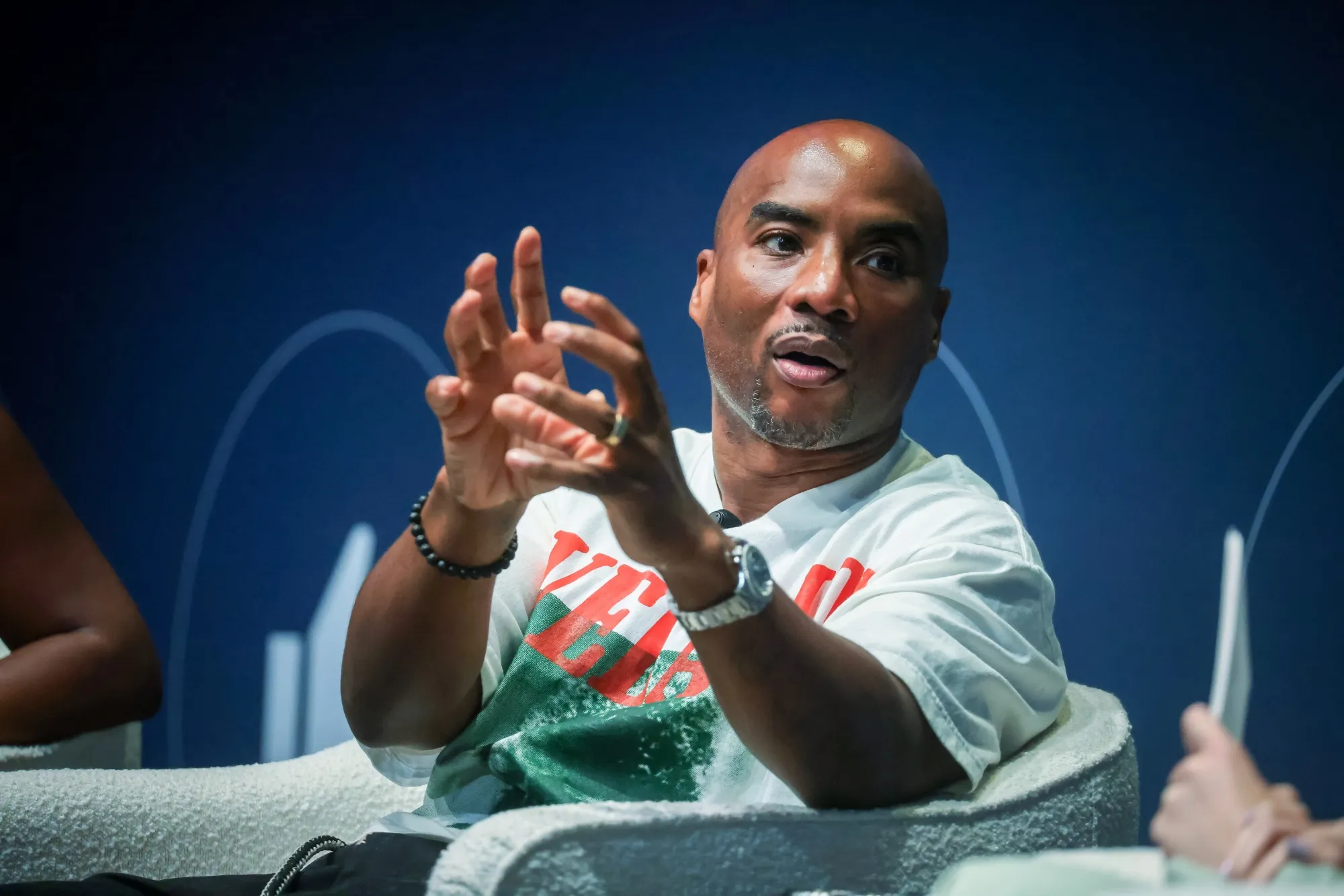 Charlamagne tha God, during the Axios Media Trends Live event, on Sept. 18, 2025.