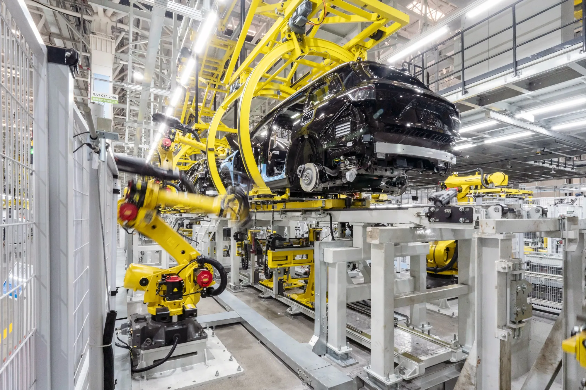 The production line for Aito SUVs at the Seres Group Co. factory in Chongqing, China.