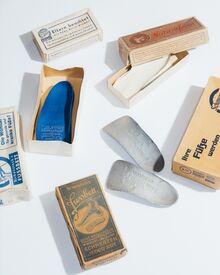 The first ergonomic insoles at the Birkenstock archive in Munich.