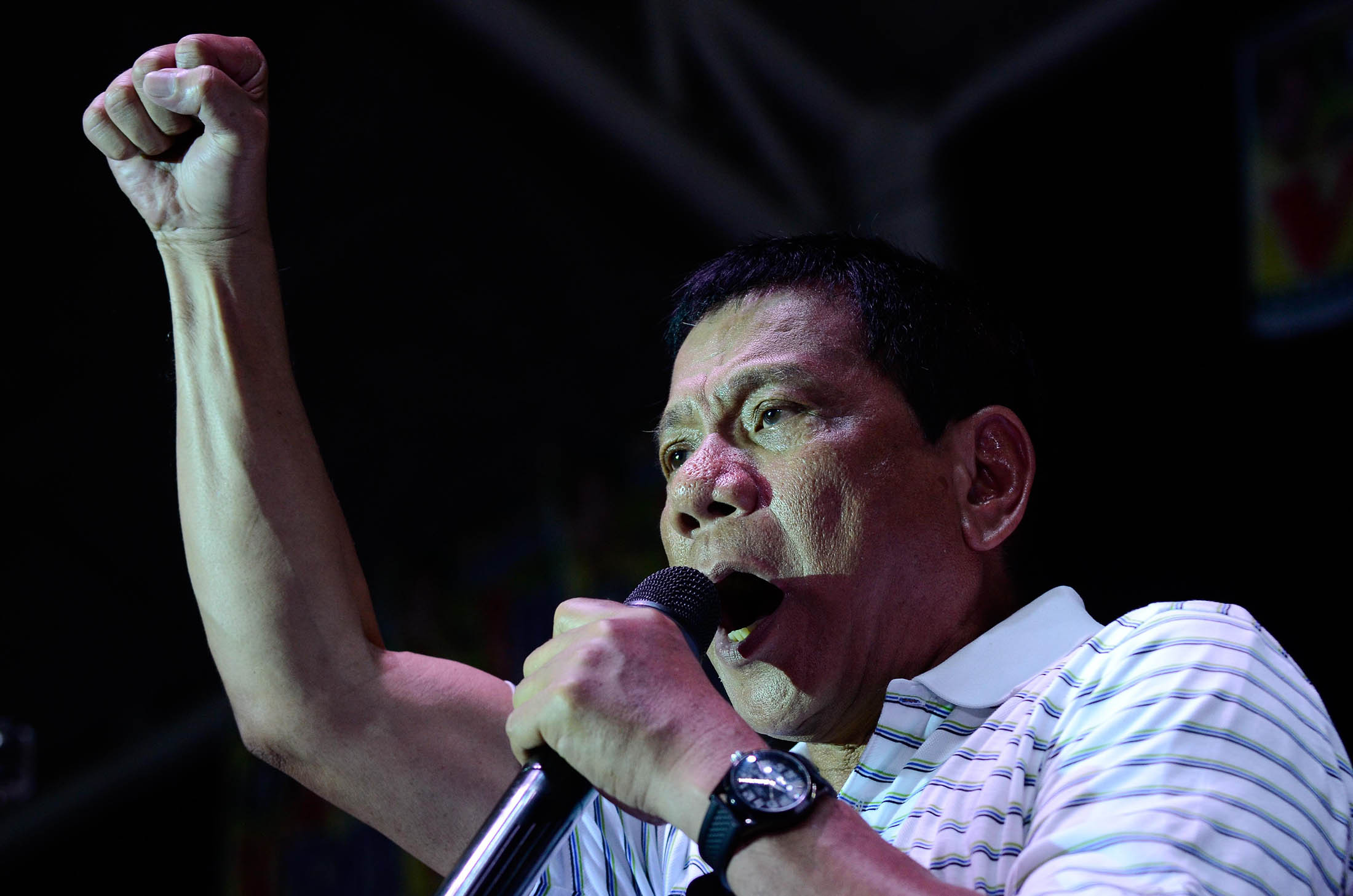 Philippine presidential candidate Rodrigo Duterte.
