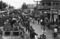 Jubilant communist troops sits on top of trucks and armored personnel carriers through Saigon, Vietnam.