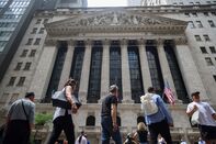 Traders On The Floor Of The New York Stock Exchange As Fed Chair Powell Holds New Conference
