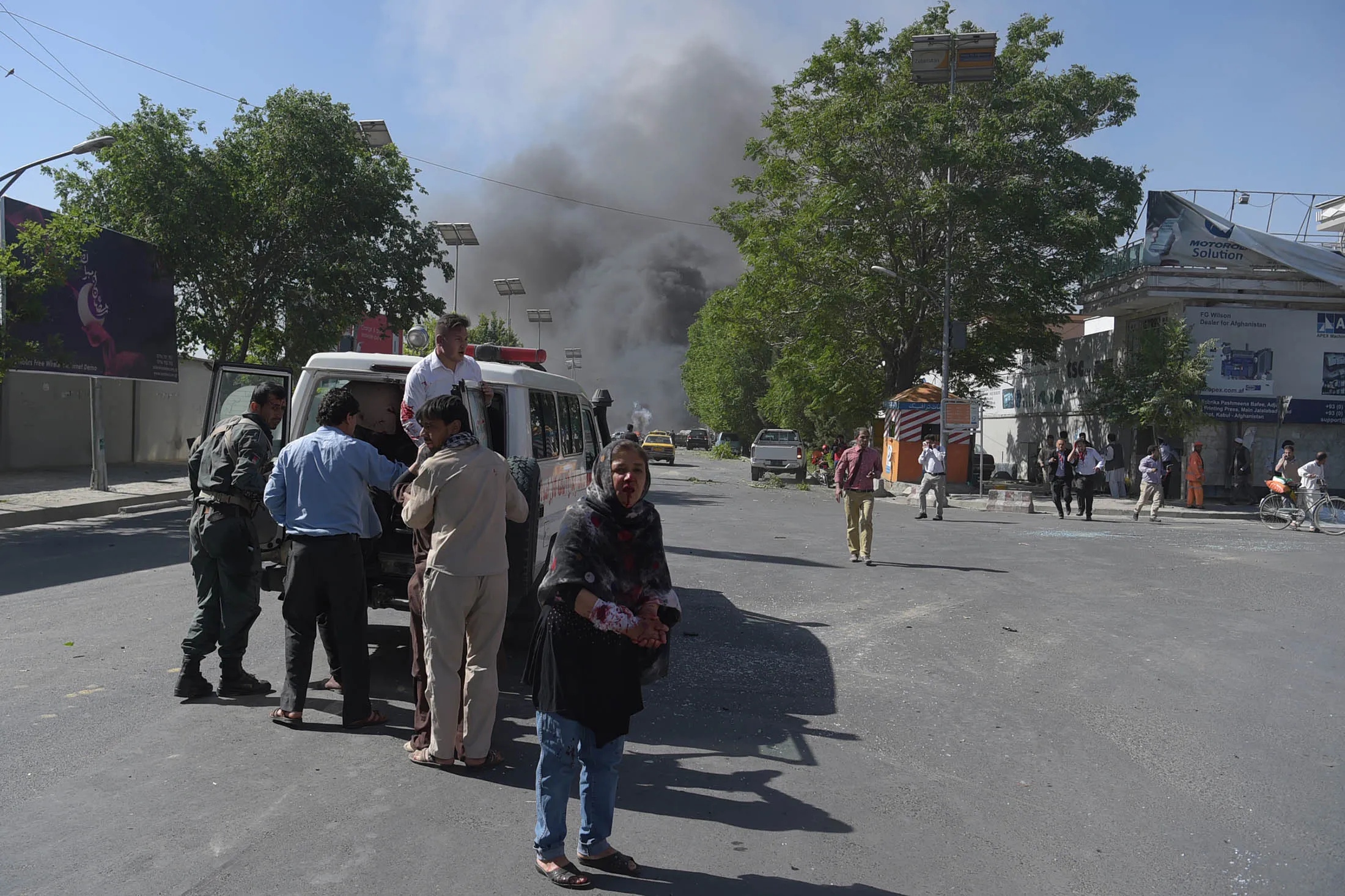 The site of a car bomb attack in Kabul on May 31.
