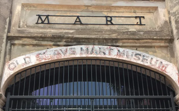 The Old Slave Mart Museum, which was a major slave distribution center in downtown Charleston in the 19th century.
