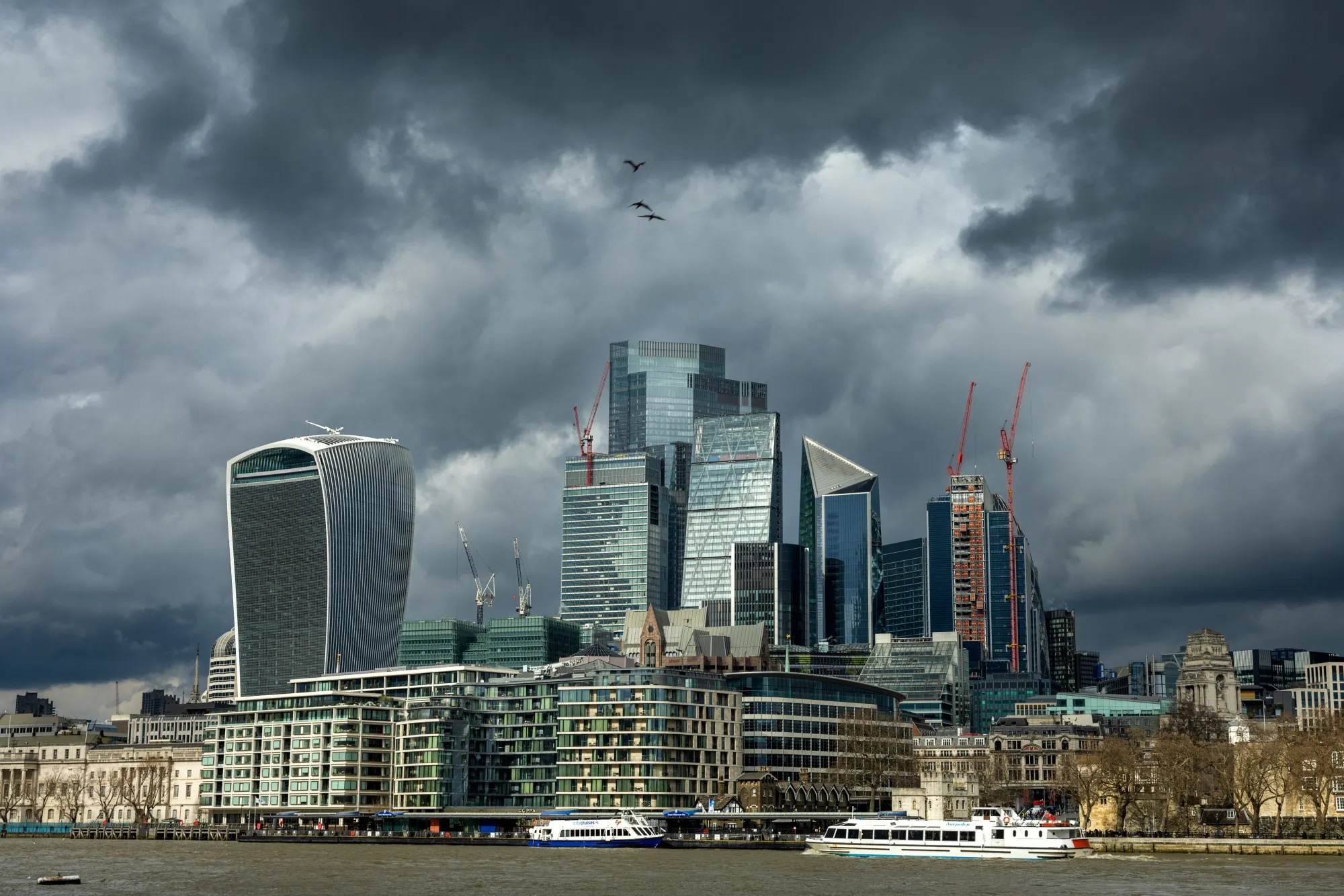 The skyline of the City of London on Monday.