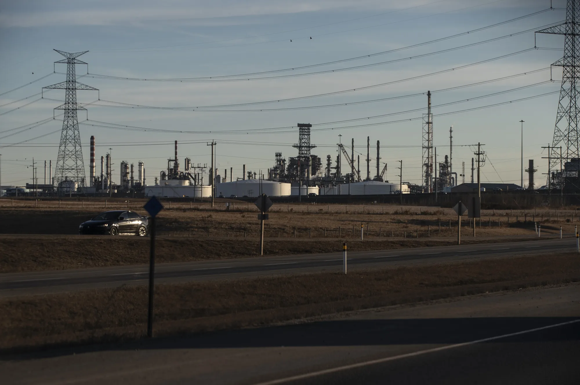 The Suncor Energy oil refinery in Edmonton.
