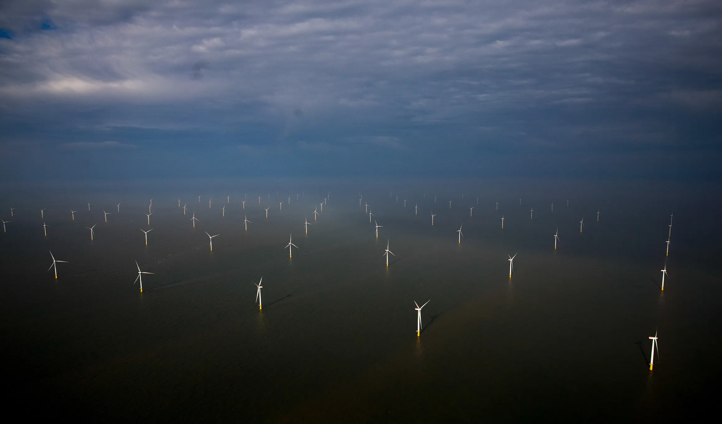 Aerial Views Of The London Array Offshore Windfarm