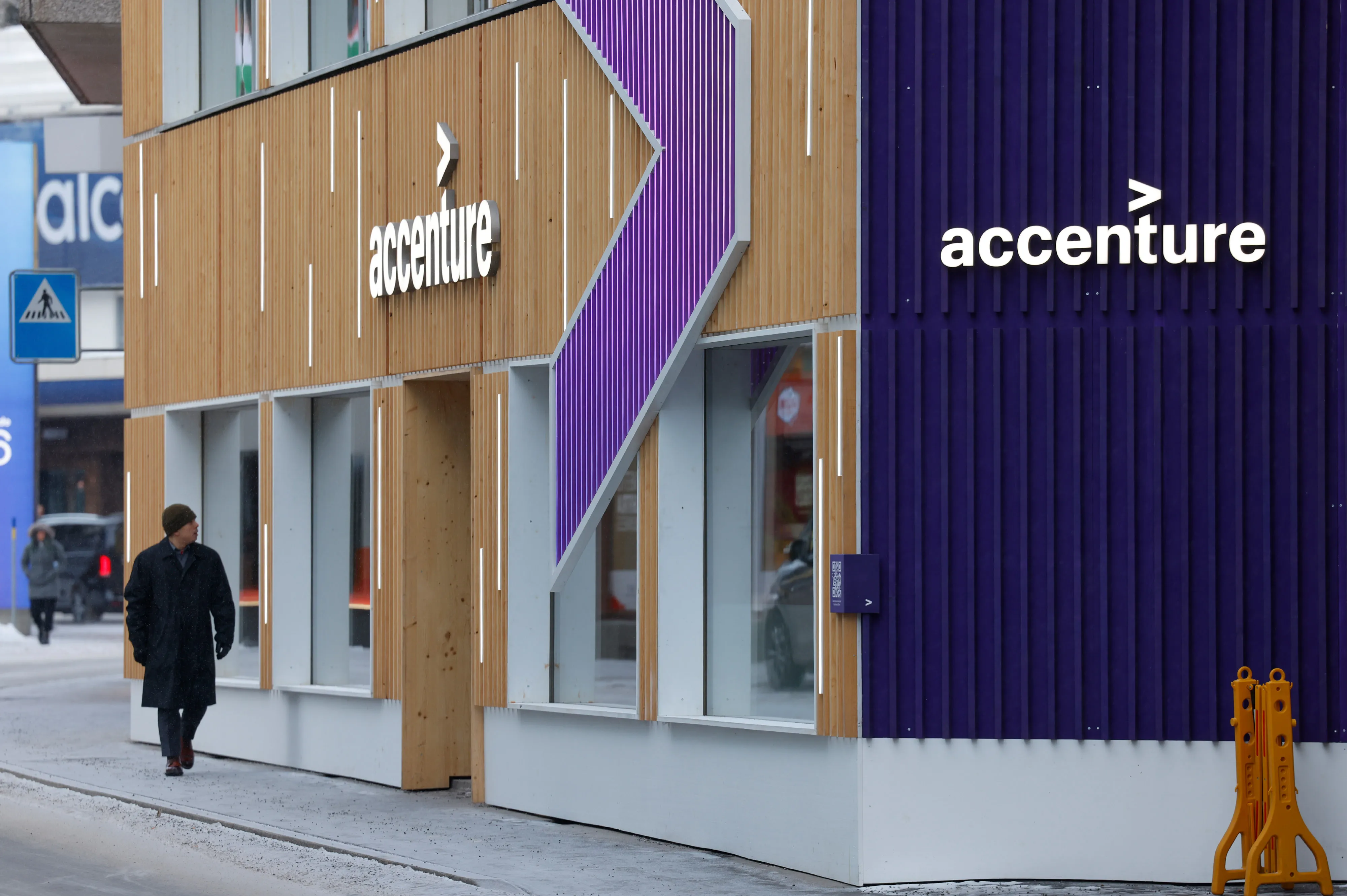 An&nbsp;Accenture&nbsp;pop-up store at the World Economic Forum in Davos, Switzerland.