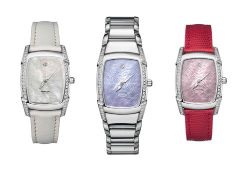 Three models of the Kalpa Donna Anniversaire watch.