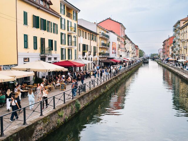 A canal in the Navigli district of Milan
