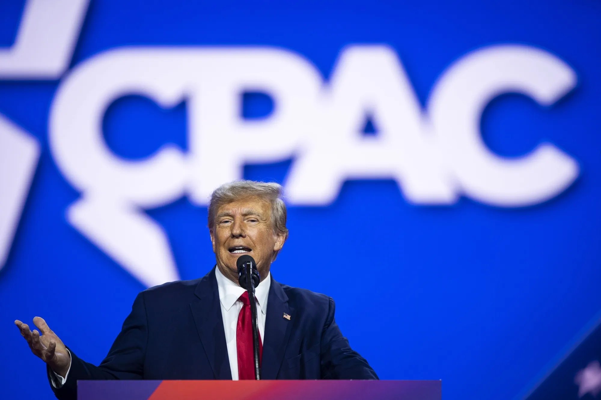 Former US President Donald Trump during the Conservative Political Action Conference (CPAC) in National Harbor, Maryland, on March 4.