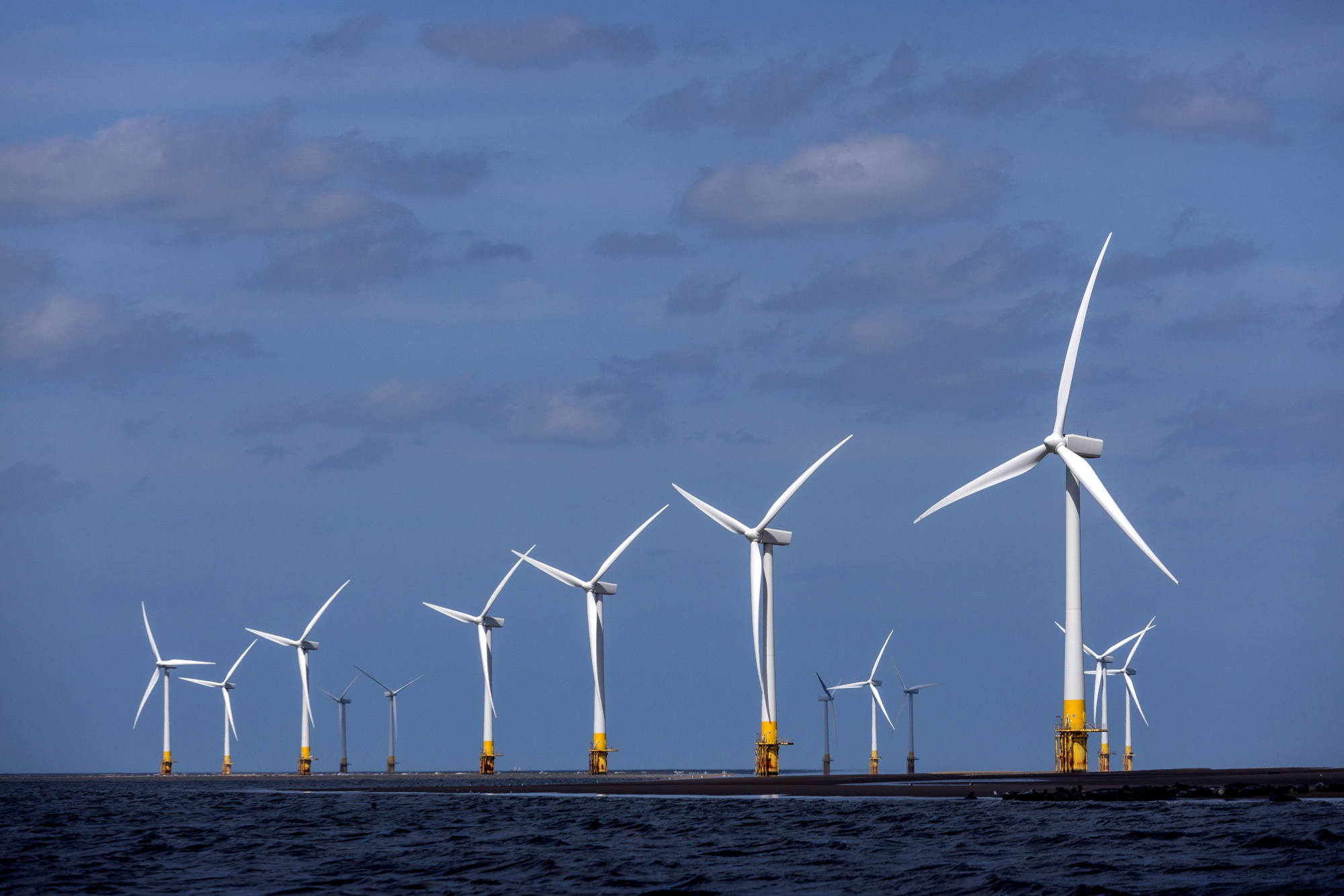Offshore wind turbines near Great Yarmouth, U.K.