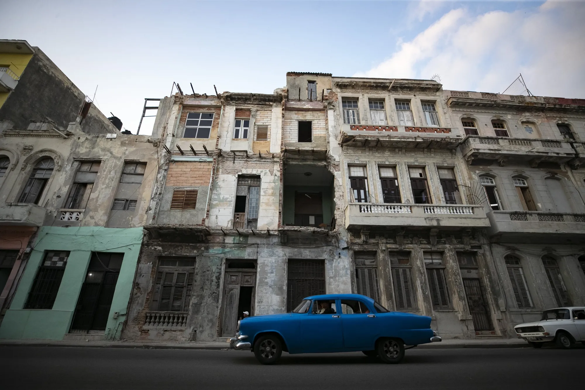 Dilapidated buildings in Havana.