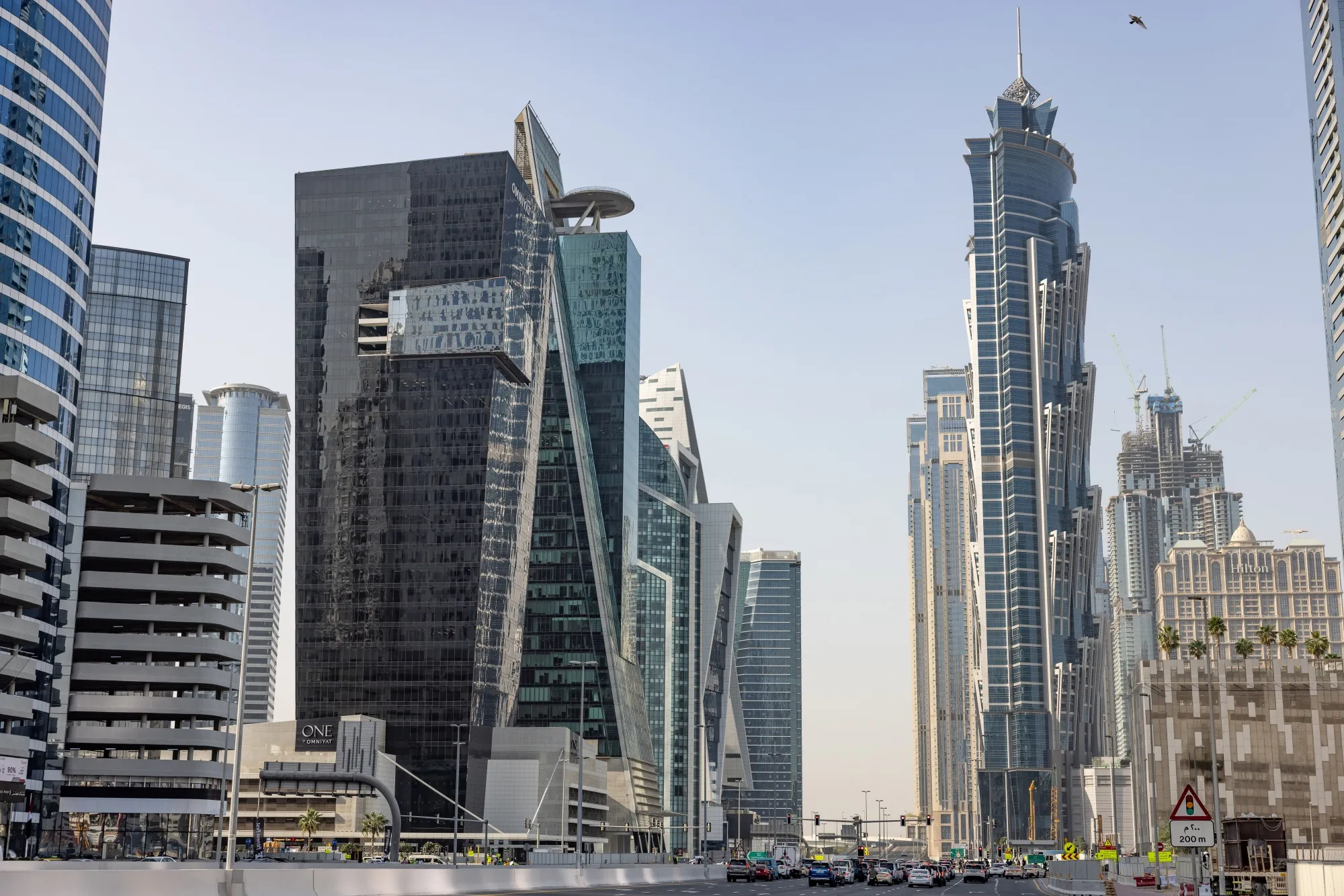 Skycrapers along a highway in the Business Bay financial district of Dubai, United Arab Emirates, on&nbsp;March 4.